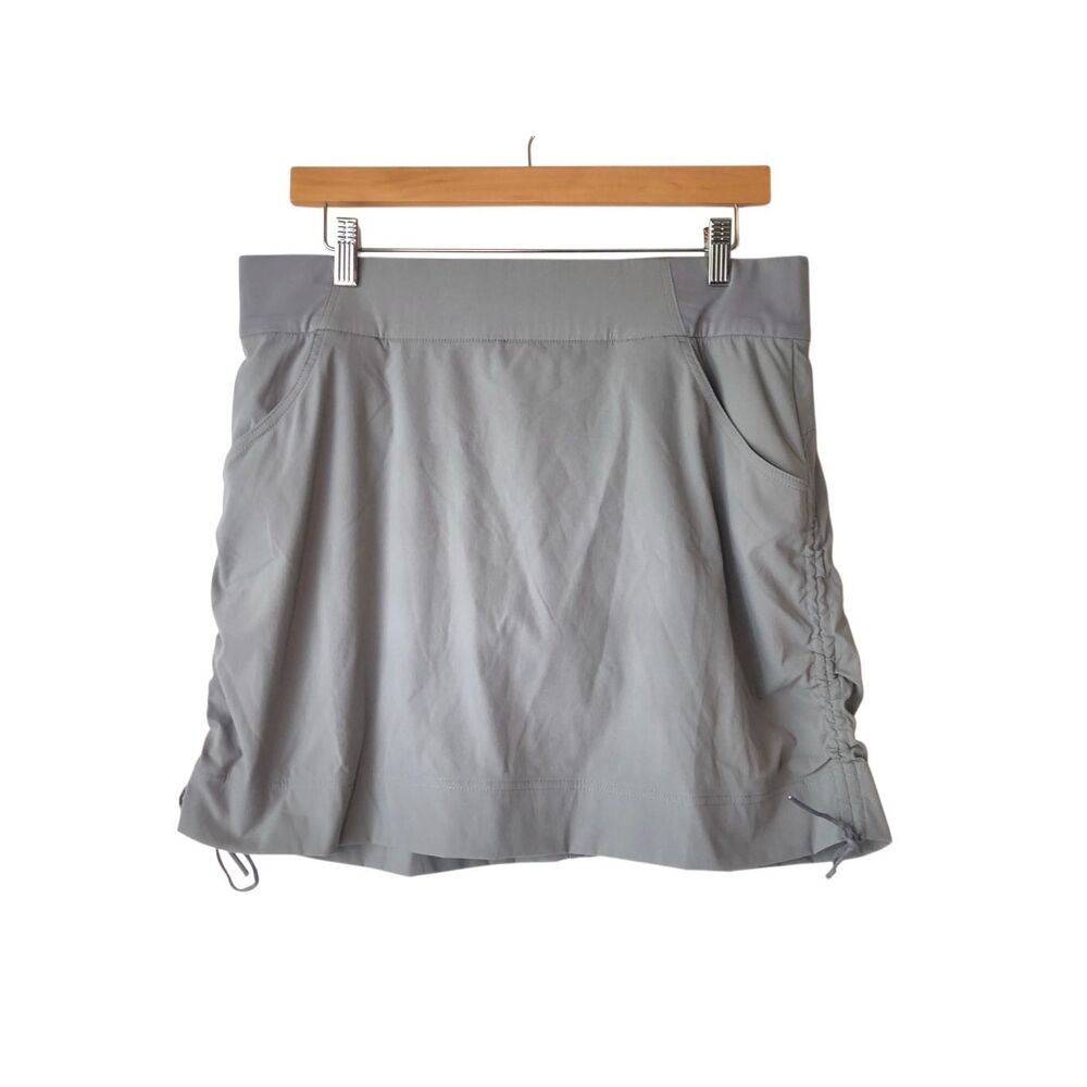 Columbia Omni-Shield Skort L light gray cinched side athleisure outdoor athletic - Picture 3 of 11